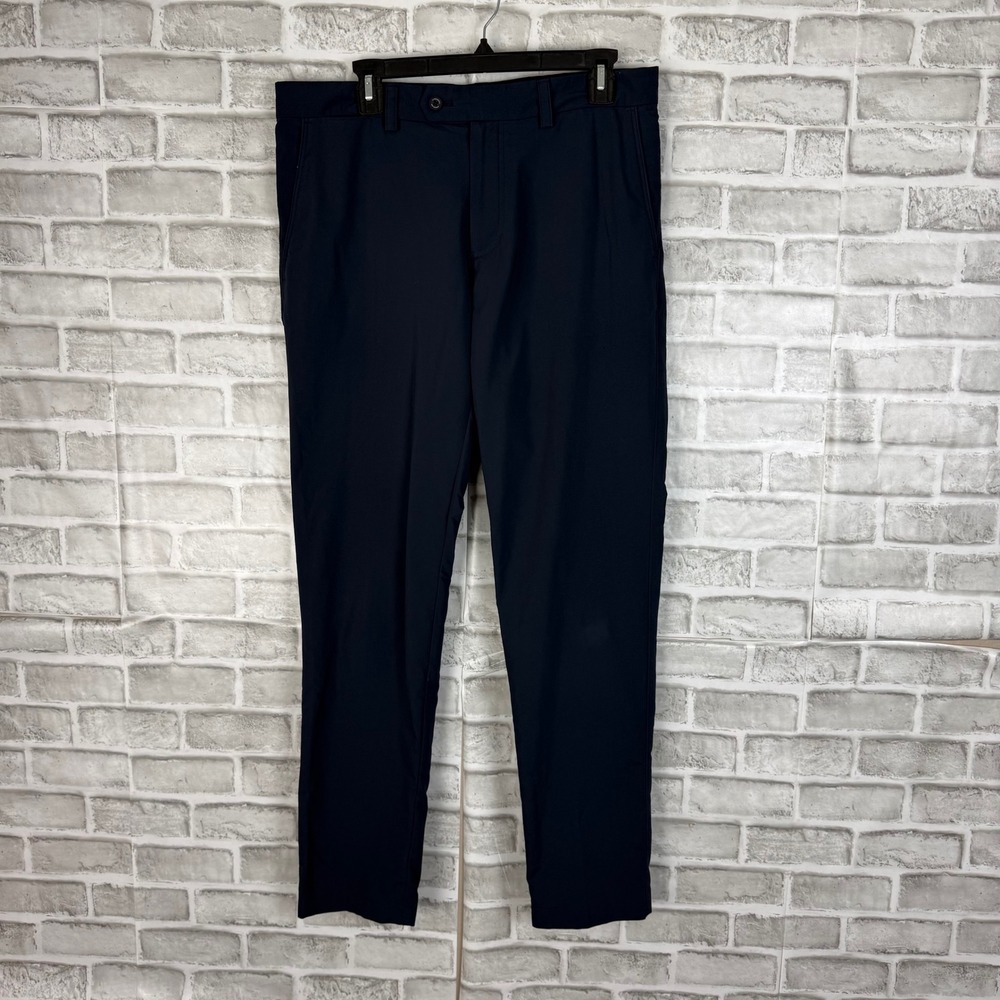 J.Lindeberg Mens Navy Blue Technical Golf Pants Trousers 32/32 Recycled Poly